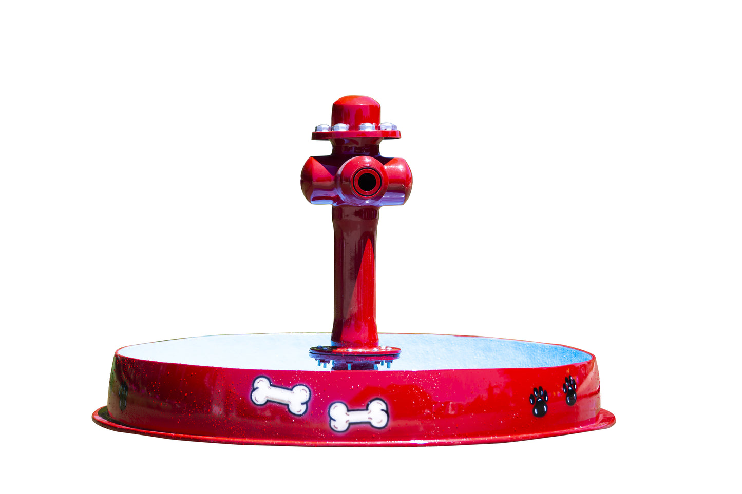 Dog Bowl With Hydrant Water Play Feature